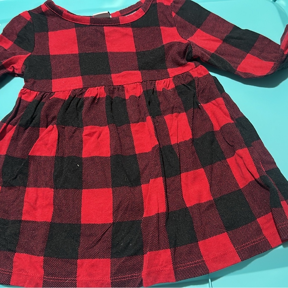 Old Navy Red and Black Checkered Kids Dress
